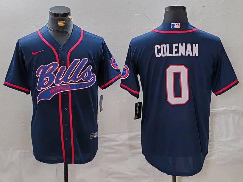 Men Buffalo Bills #0 Coleman Blue Joint Name 2024 Nike Limited NFL Jersey style 5